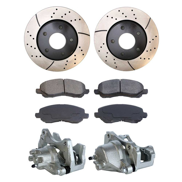 Package of Brake Calipers Performance Rotors and Ceramic Brake pads - Not Rebuilt -No Core - Part # BCPKG00267