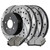 Front and Rear Ceramic Brake Pad and Performance Drilled and Slotted Rotor Bundle - Part # BRAKEPKG595