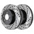 Front and Rear Ceramic Brake Pad and Performance Drilled and Slotted Rotor Bundle - Part # BRAKEPKG595