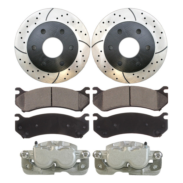 Package of Brake Calipers Performance Rotors and Ceramic Brake Pads - Part # BRKPKG0849
