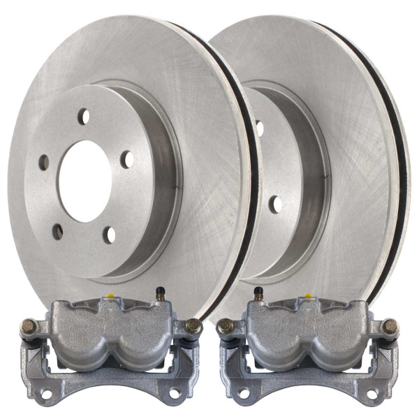 Front Driver and Passenger Side Disc Brake Calipers and Rotors Kit - Part # BRKPKG800
