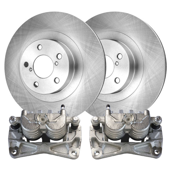 Front Driver and Passenger Side Disc Brake Calipers and Rotors Kit - Part # BRKPKG816