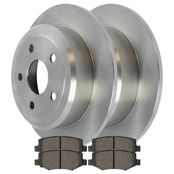 Rear Brake Rotors and Ceramic Pads Kit Driver and Passenger Side - Part # CBO630431274CWR