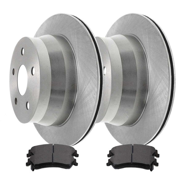 Rear Ceramic Brake Pad and Rotor Bundle 4 Wheel Disc 3 3/4 Inch Rotor Height - Part # CBO65040729CS1