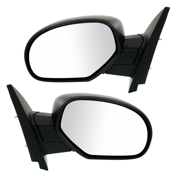 Driver and Passenger Mirror Manual Folding Textured Black Set of 2 - Part # KAPGM1320332PR