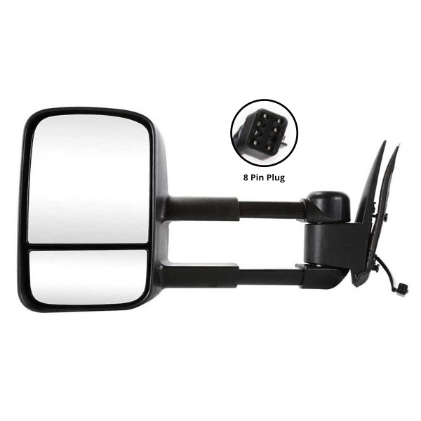 Driver Side View Mirror Power Tow Folding Heated Textured Black - Part # KAPGM1320411