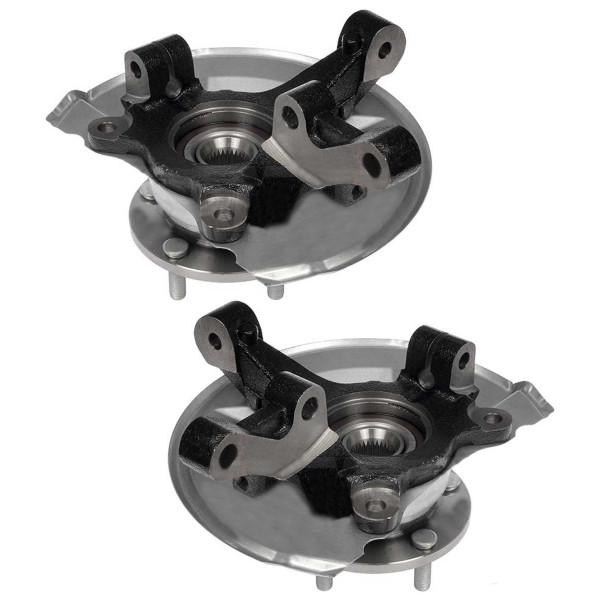 Front Wheel Hub Bearing and Steering Knuckle Assembly Set of 2, Driver and Passenger Side - Part # KN798412PR