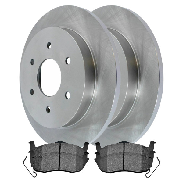 Rear Brake Rotors and Performance Ceramic Pads Kit Driver and Passenger Side - Part # PCDR41331413311041
