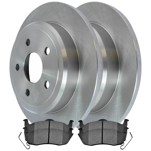 Rear Brake Rotors and Performance Ceramic Pads Kit Driver and Passenger Side - Part # PCDR63029630291041