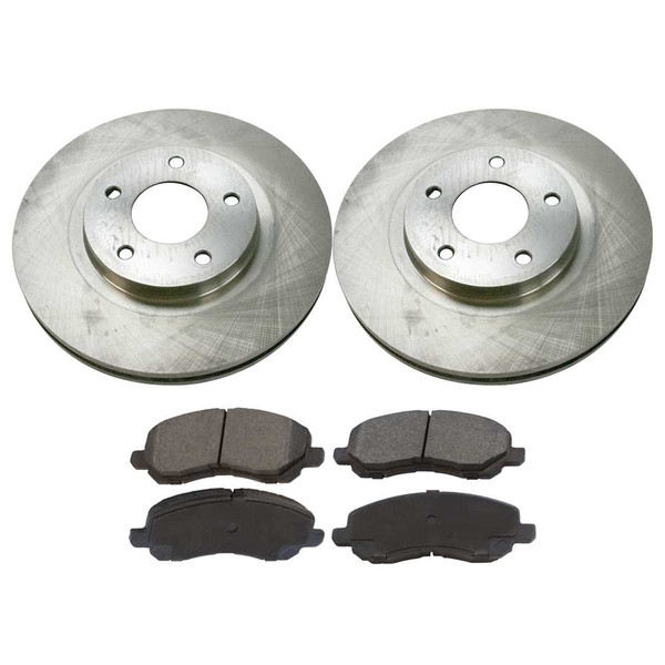 [Set] 2 Brake Rotors & 1 Set Performance Ceramic Brake Pads - Part # PCDR6304063040866