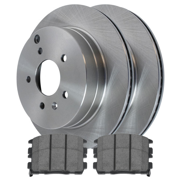 Rear Brake Rotors and Performance Ceramic Pads Kit Driver and Passenger Side - Part # PCDR65180651801275