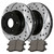 Front Drilled Slotted Brake Rotors Black and Performance Ceramic Pads Kit Driver and Passenger Side - Part # PERF63040866