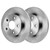 Rear Brake Rotor Pair 2 Pieces Fits Driver and Passenger side 4 Wheel Disc - Part # R65096PR