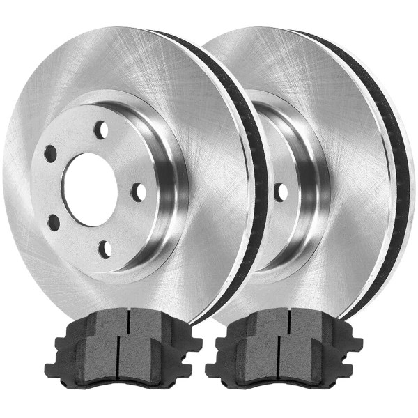 Front Ceramic Brake Pad and Rotor Bundle 11.57 Inch Rotor Diameter - Part # RSCD63040-63040-1285-2-4