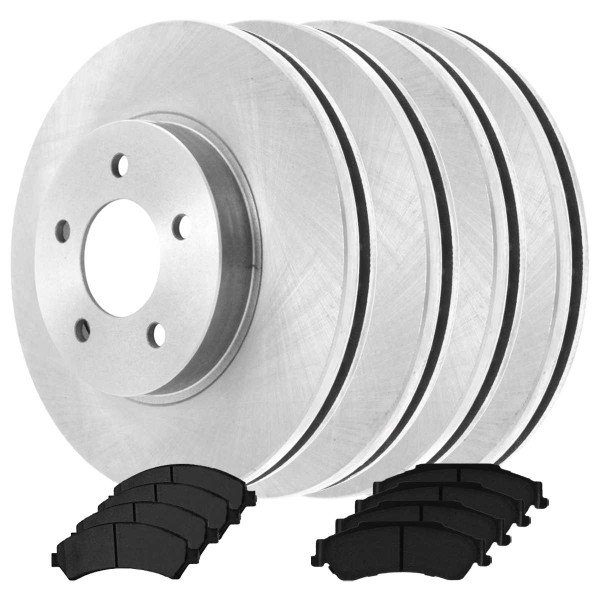 Front and Rear Ceramic Brake Pad and Rotor Bundle 3 3/4 Inch Rotor Height - Part # SCD7265630