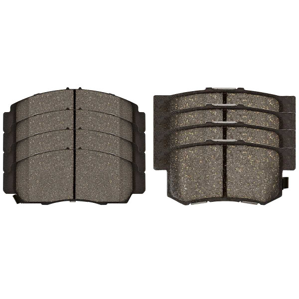 Front and Rear Ceramic Brake Pad Bundle 4 Wheel Disc - Part # SCD787-537