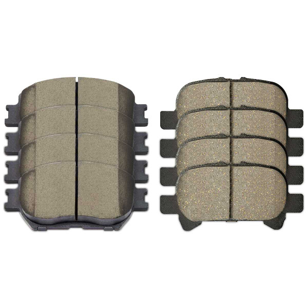 Front and Rear Ceramic Brake Pad Bundle 4 Wheel Disc - Part # SCD908-828