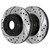 Front Drilled Slotted Brake Rotors Black and Ceramic Pads Kit Driver and Passenger Side - Part # SCDPR4105241052476