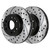Front Drilled Slotted Brake Rotors Black and Ceramic Pads Kit Driver and Passenger Side - Part # SCDPR65099650991092