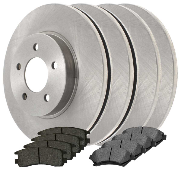 Front and Rear Ceramic Brake Pad and Rotor Bundle - Part # SCDR6216