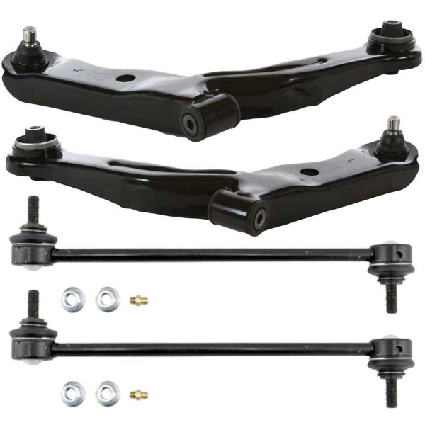 4 Piece Front Sway Bar Link Front Lower Control Arm With Ball Joint Bundle - Part # SUSPKG100889